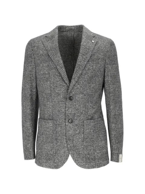 L.B.M. 1911 checked notched-lapel blazer