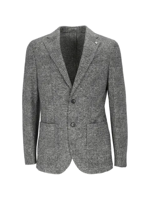 L.B.M. 1911 checked notched-lapel blazer