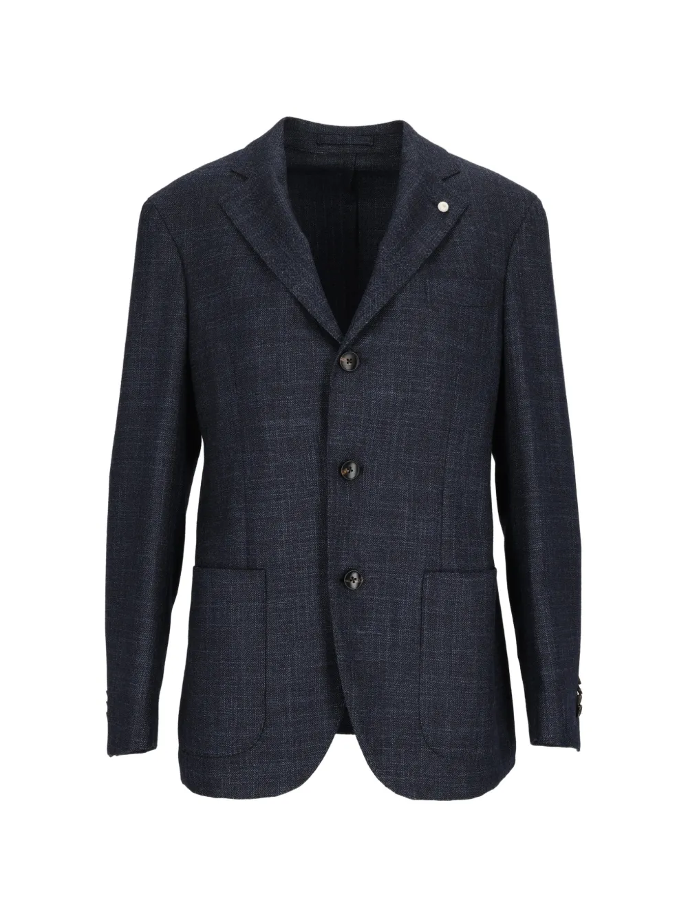 Luigi Bianchi check-pattern notched-lapel blazer