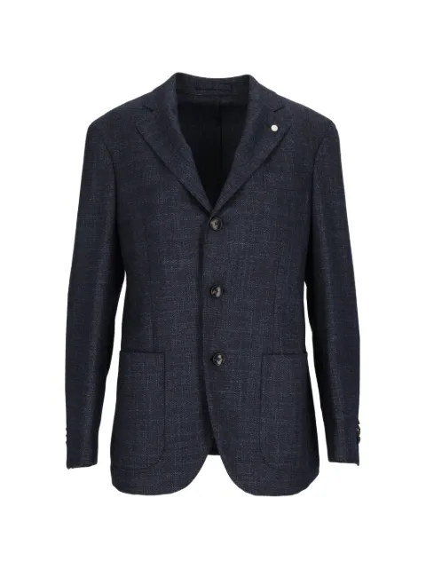 Luigi Bianchi check-pattern notched-lapel blazer