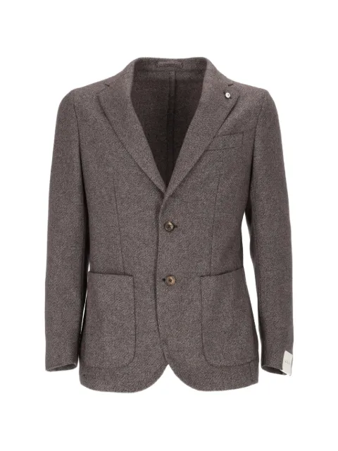 L.B.M. 1911 herringbone-pattern single-breasted blazer