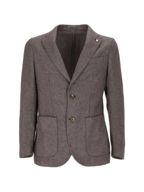 L.B.M. 1911 herringbone-pattern single-breasted blazer