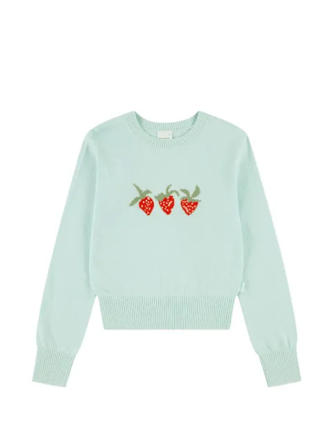 ABERCROMBIE FITCH KIDS suéter tejido con fresas en intarsia
