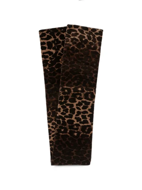 Dolce & Gabbana Pre-Owned mascada con estampado de leopardo 2000