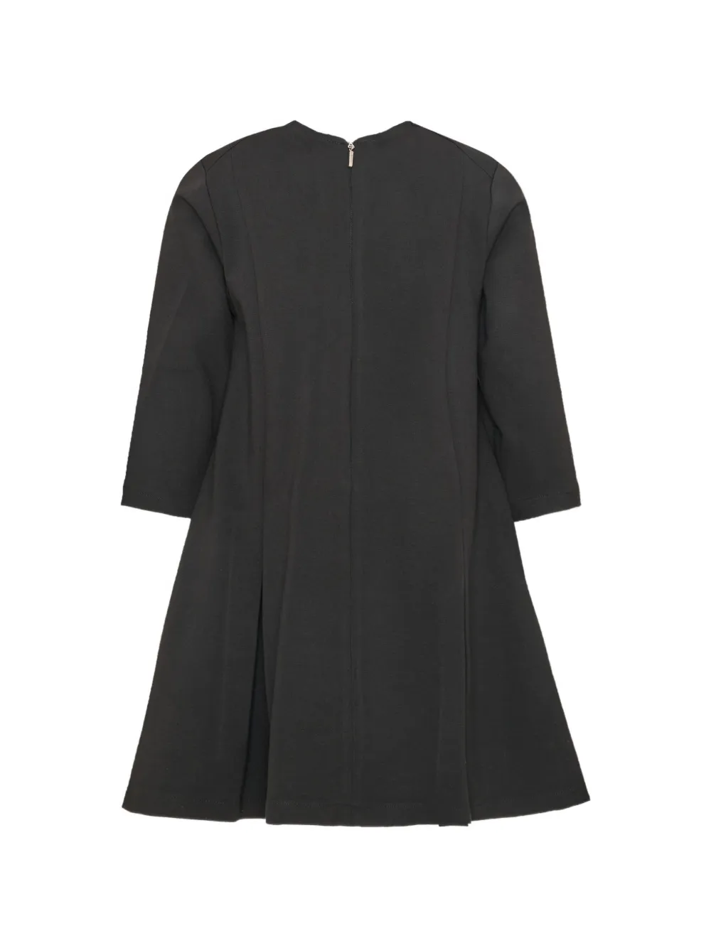 MSGM Kids rhinestone-logo long-sleeve dress Zwart