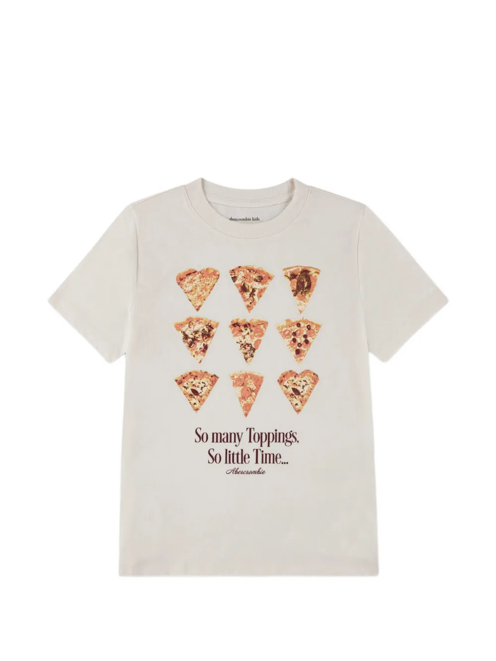 ABERCROMBIE FITCH KIDS Pizza Toppings graphic T-shirt - Toni neutri