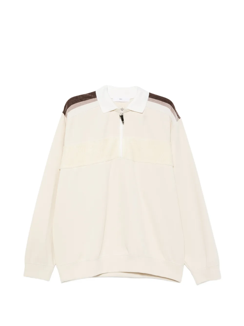 Toga Virilis panelled zip-up sweater