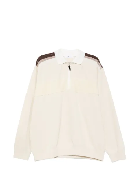 Toga Virilis panelled zip-up sweater