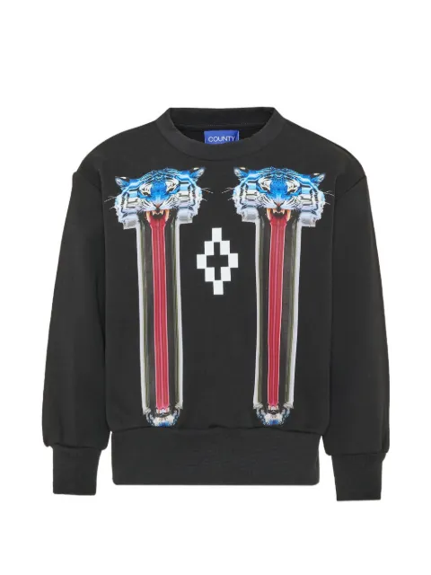COUNTY OF MILAN sudadera con tigre estampado y logo