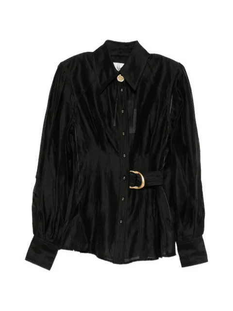 Aje Rosanna belted puff-sleeve shirt