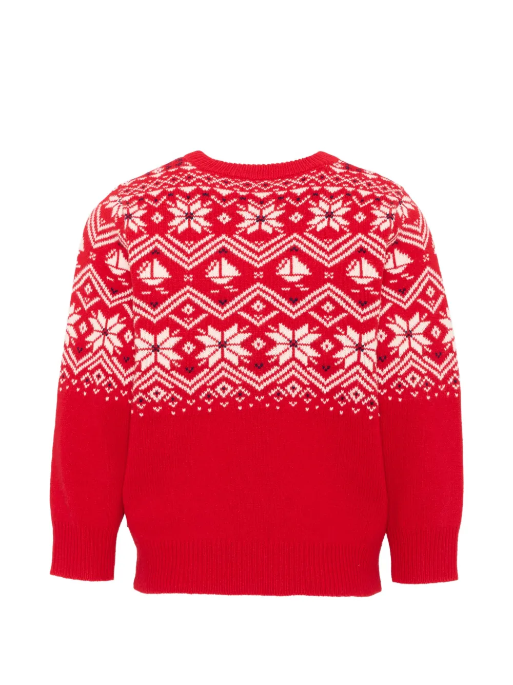 Petit Bateau Sweater met ronde hals en lange mouwen Rood