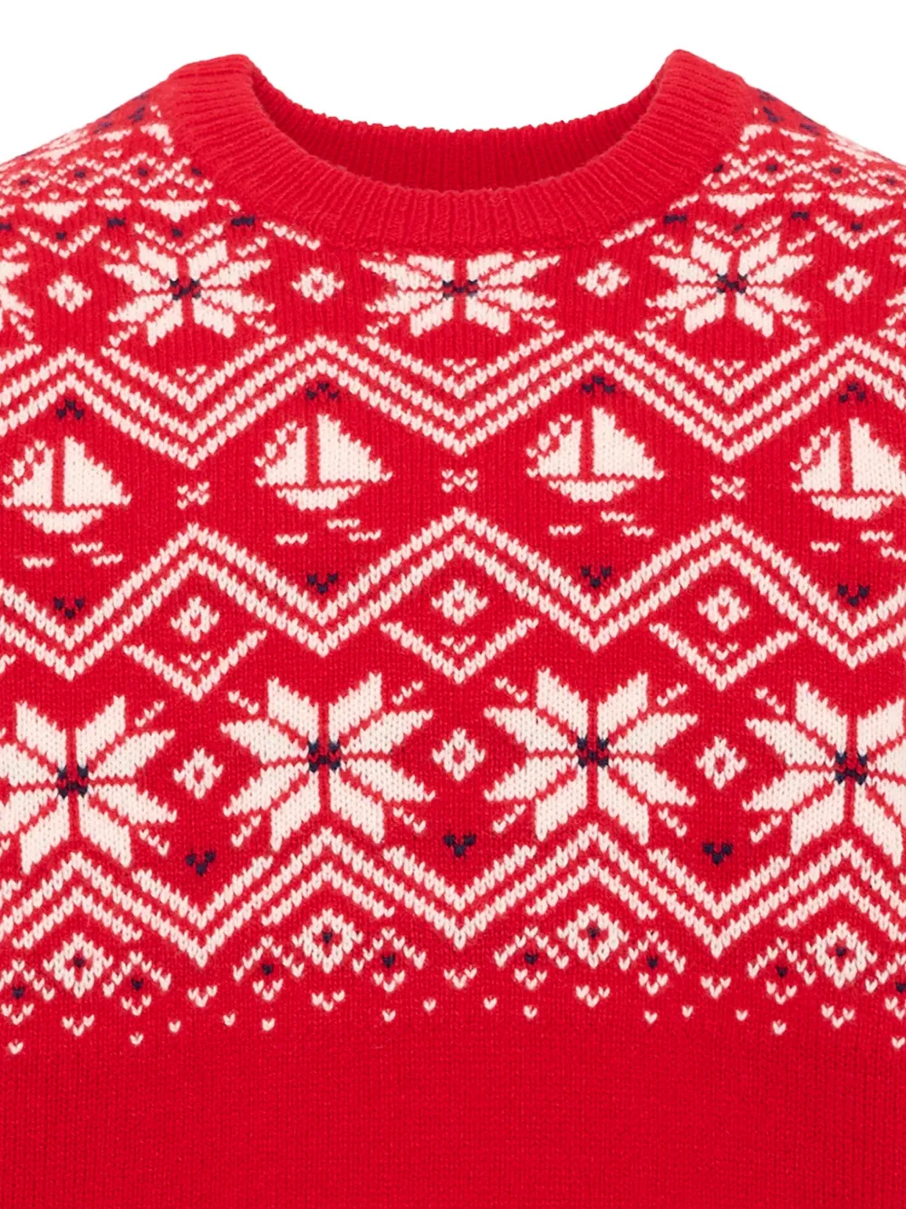 Petit Bateau Sweater met ronde hals en lange mouwen Rood