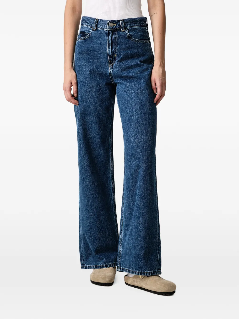 Carhartt WIP Jane logo-patch wide-leg jeans