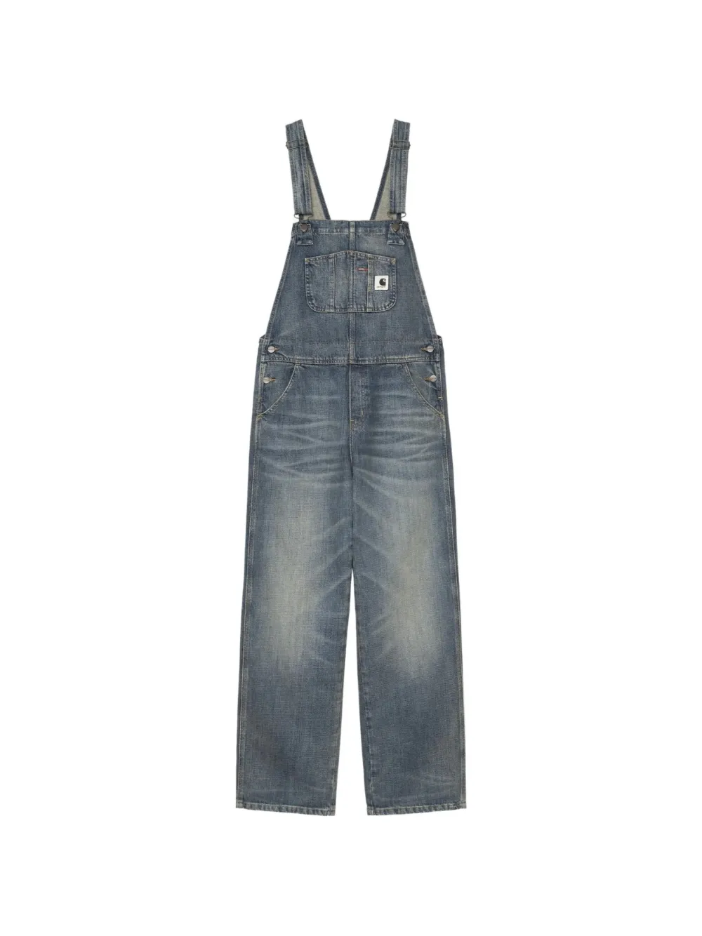 Carhartt WIP faded-effect dungarees Blauw