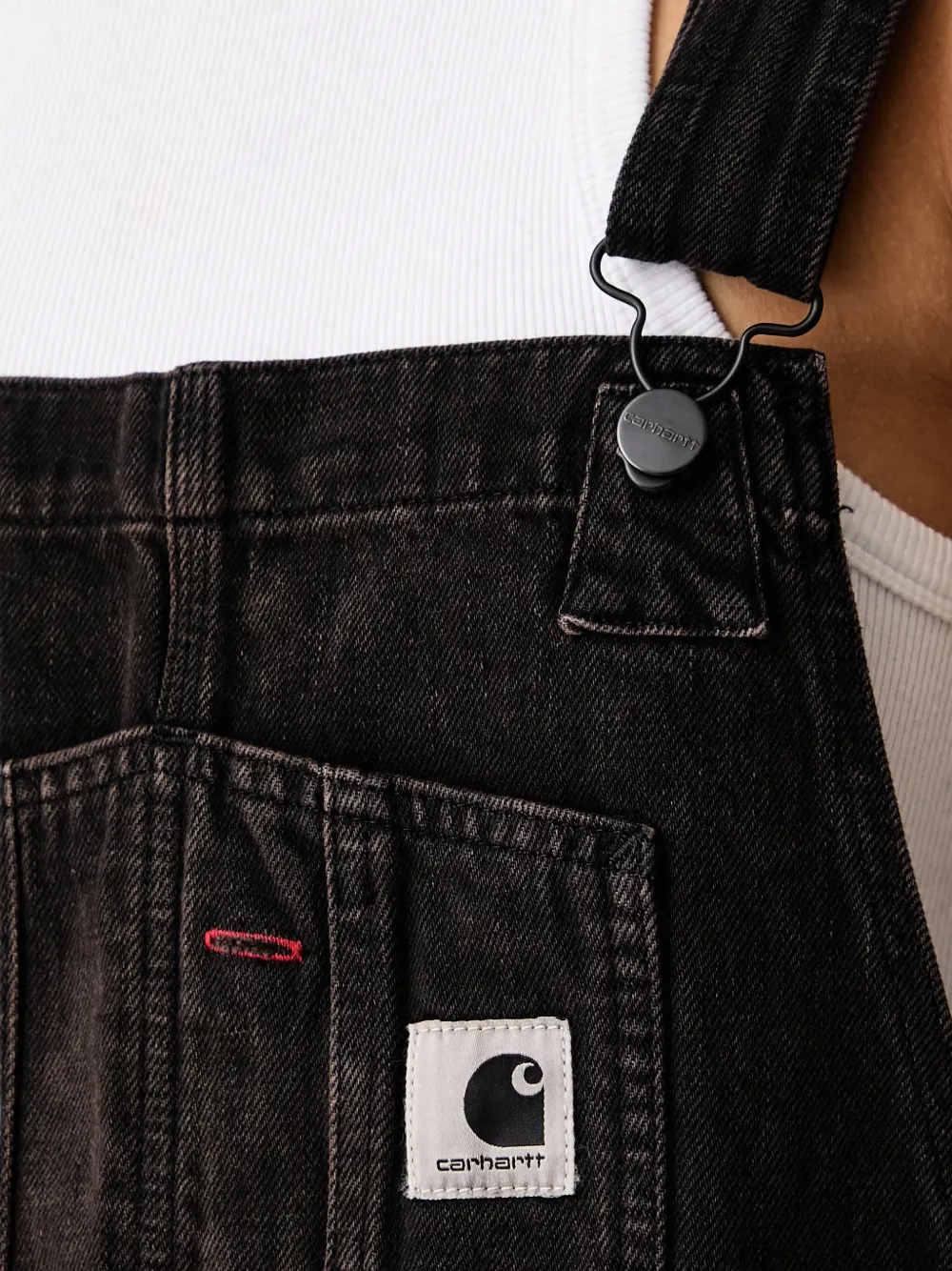 Carhartt WIP faded-effect dungarees Zwart