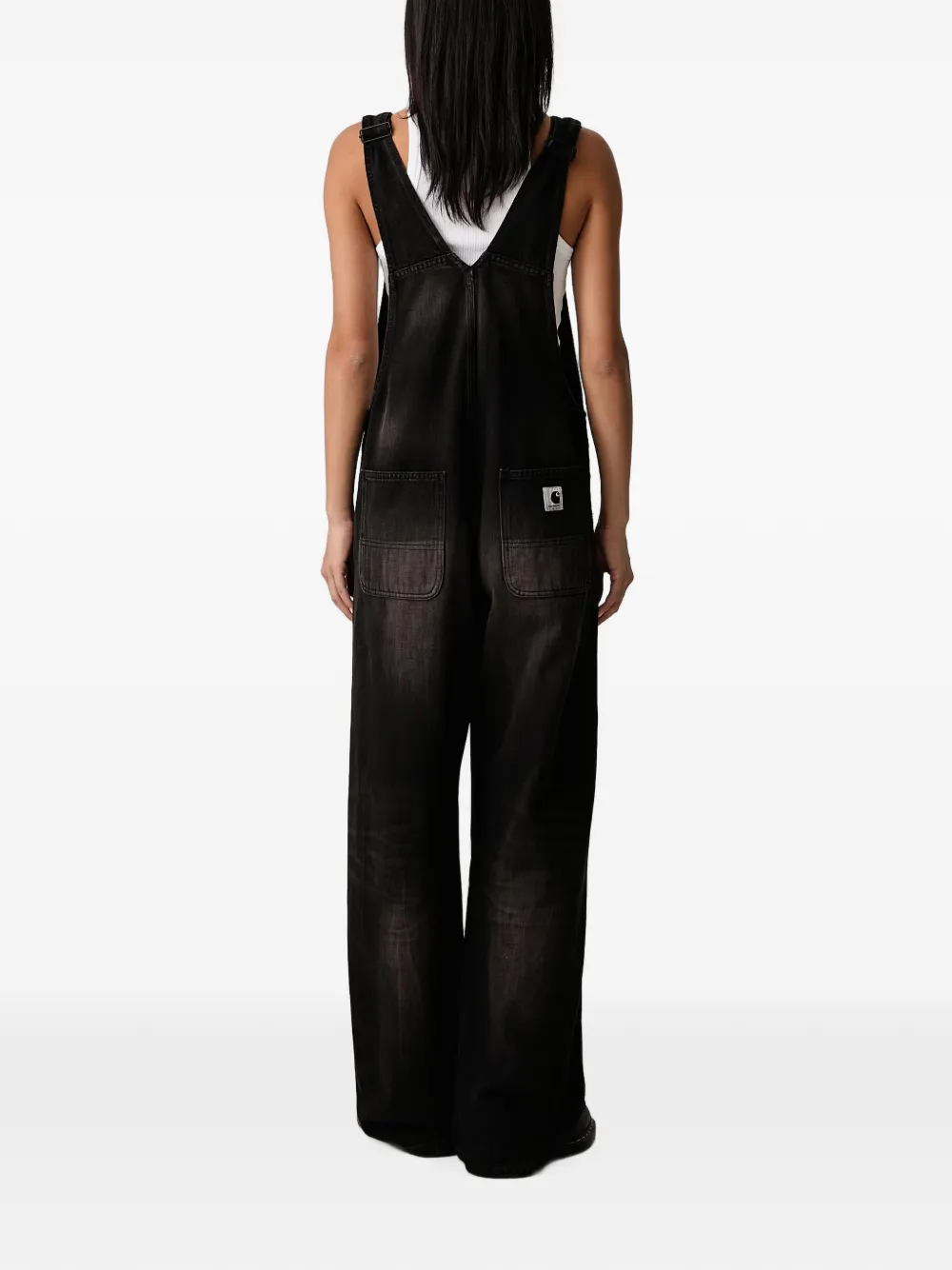 Carhartt WIP faded-effect dungarees Zwart