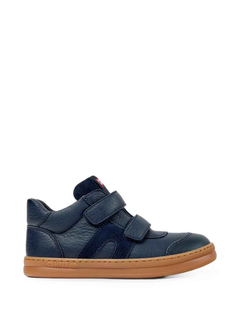 Camper Kids Runner touch-strap leather sneakers Blauw