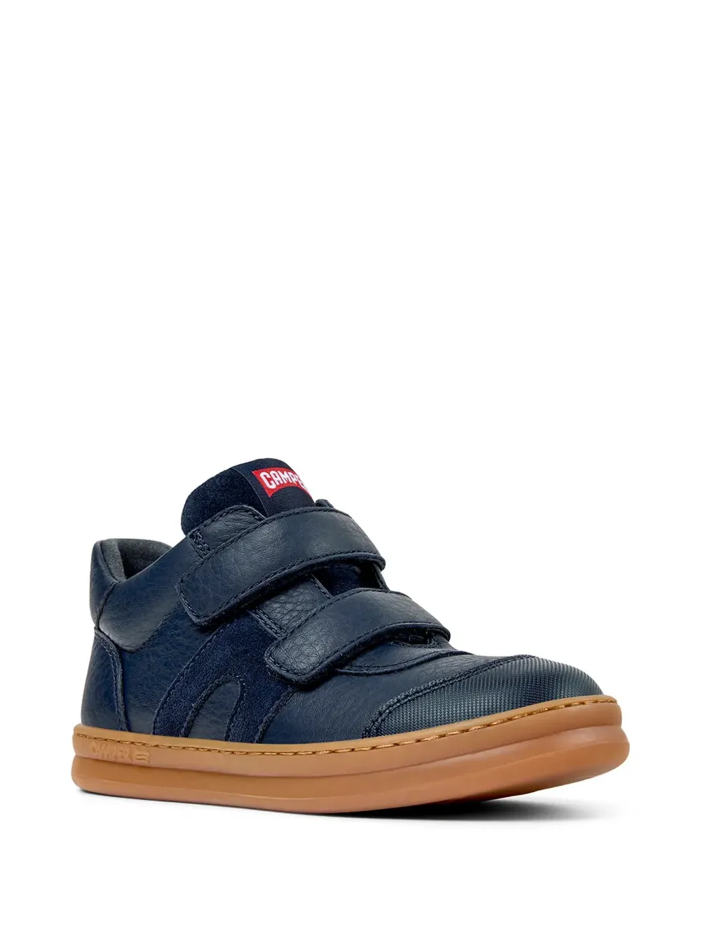 Camper Kids Runner touch-strap leather sneakers Blauw