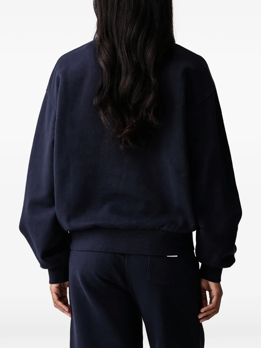 Carhartt WIP Casey sweater met kwartrits en geborduurd logo Blauw