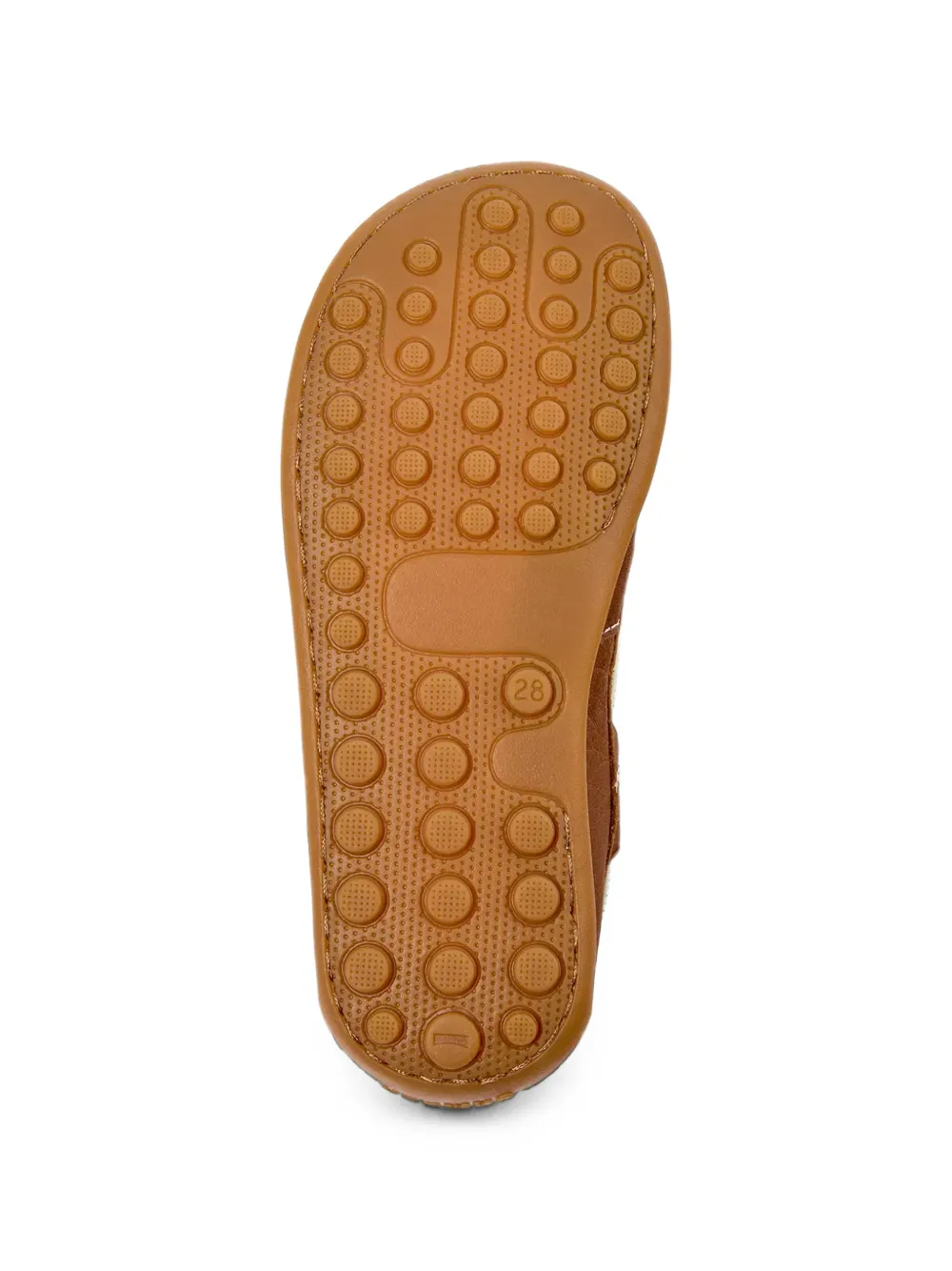 Camper Kids Peu contrast-stitch leather boat shoes Bruin