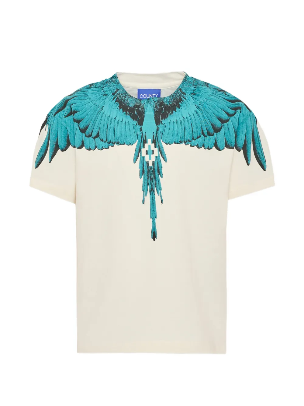 COUNTY OF MILAN Wings-print short-sleeve T-shirt - Bianco
