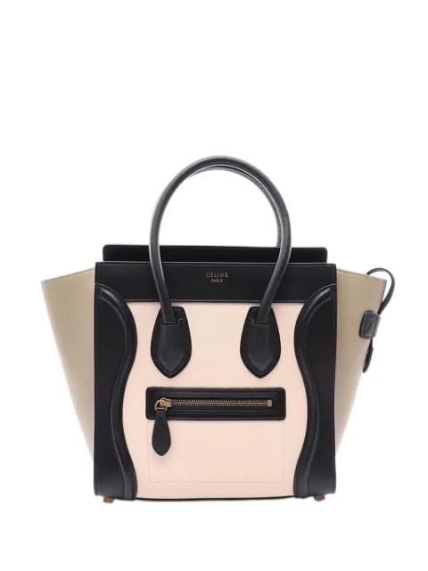Celine Pre-Owned 2010-2026 Micro Tricolor Leather Luggage Tote handbag