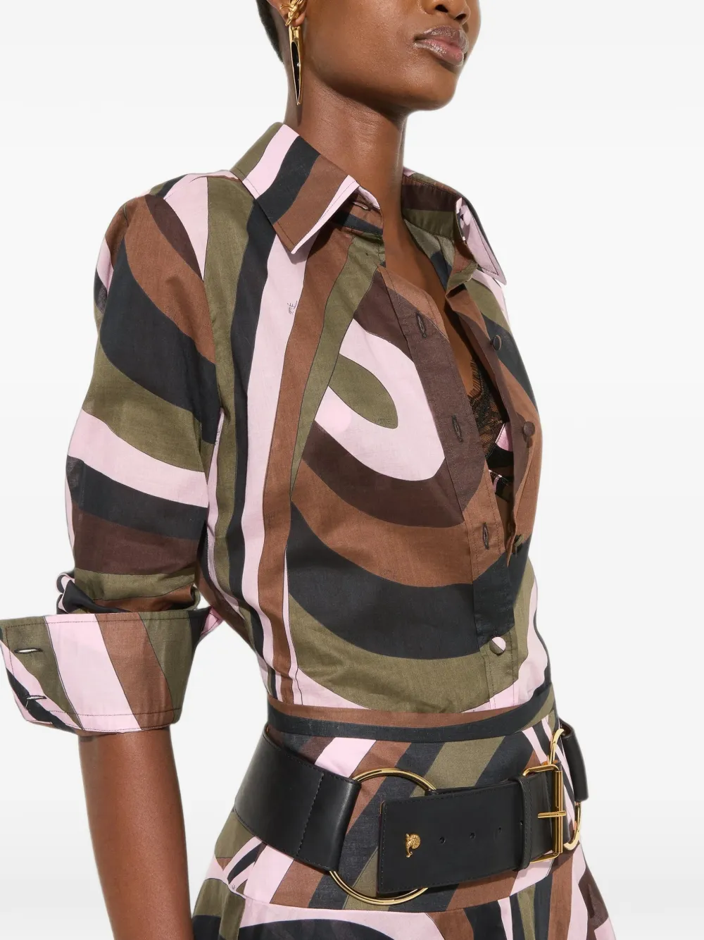 PUCCI Shirt met print Groen