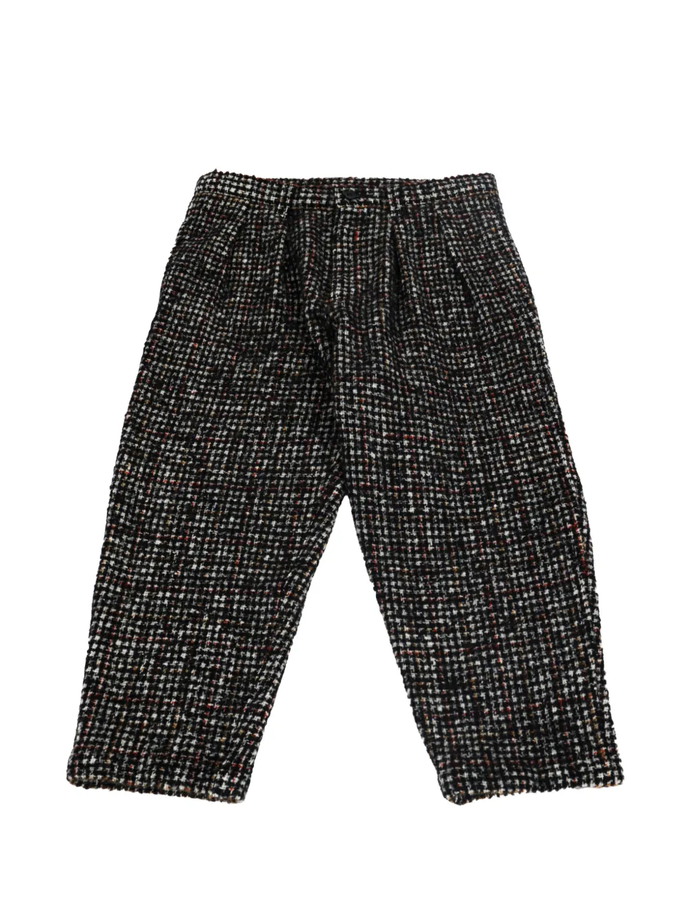 Comme Des Garçons Pre-Owned houndstooth pleat trousers - Noir