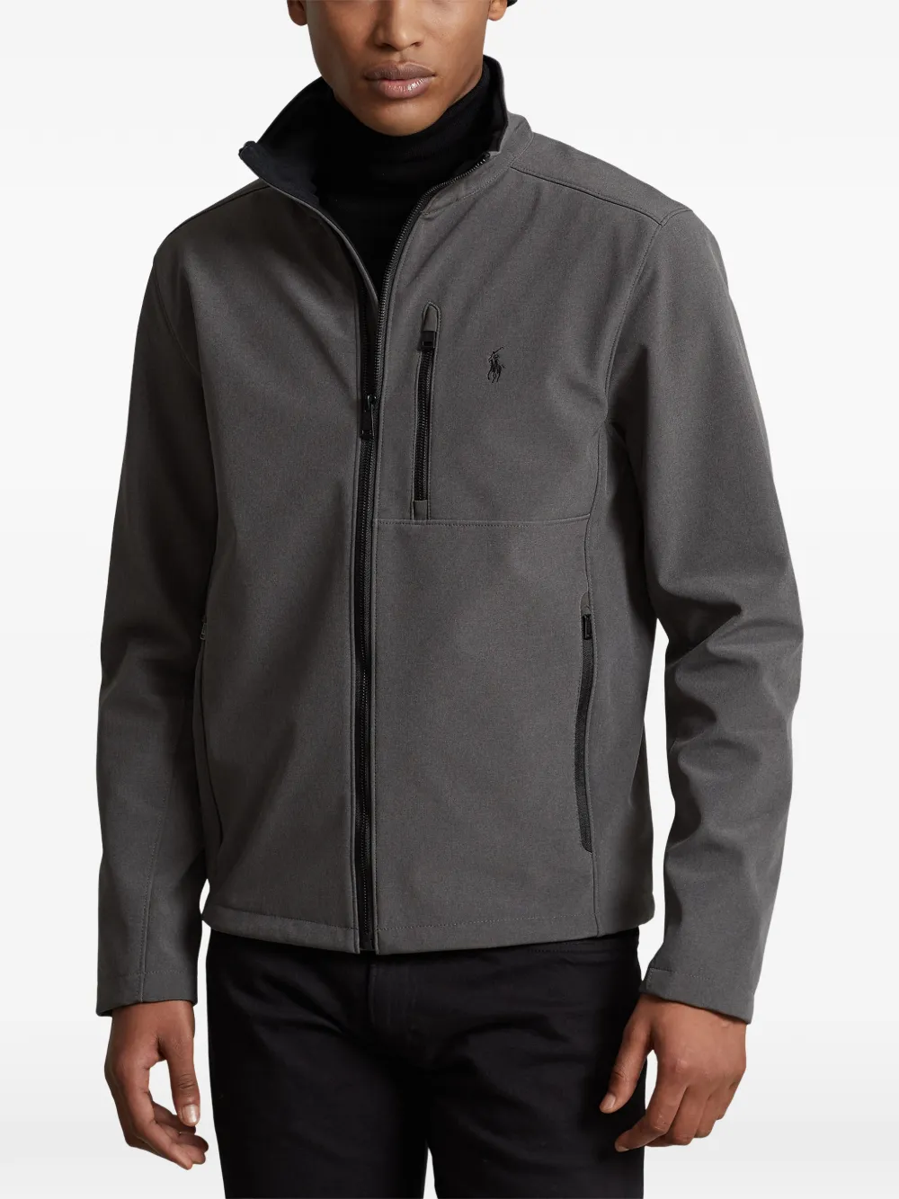 Polo Ralph Lauren Jack met geborduurd logo en rits Grijs