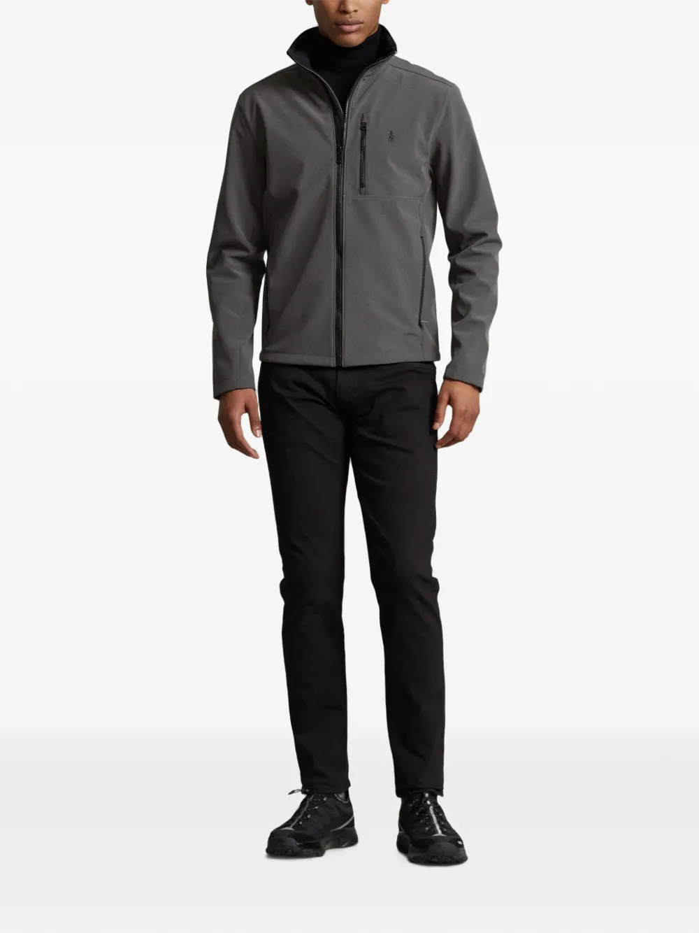Polo Ralph Lauren Jack met geborduurd logo en rits Grijs