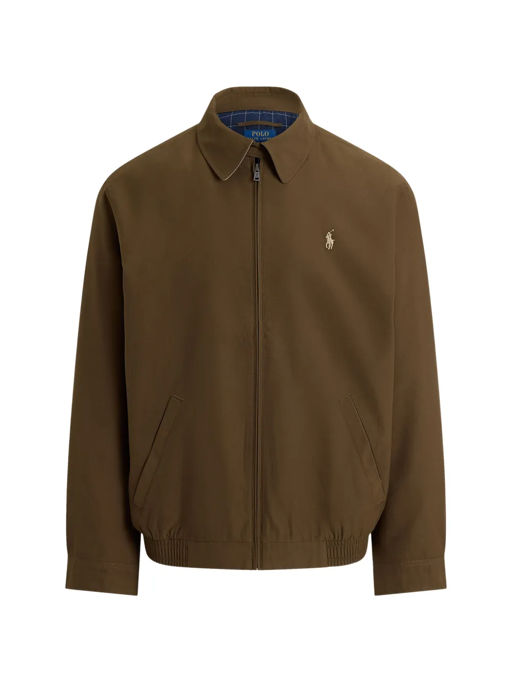 Polo Ralph Lauren logo-embroidered elasticated-hem jacket - Marrone