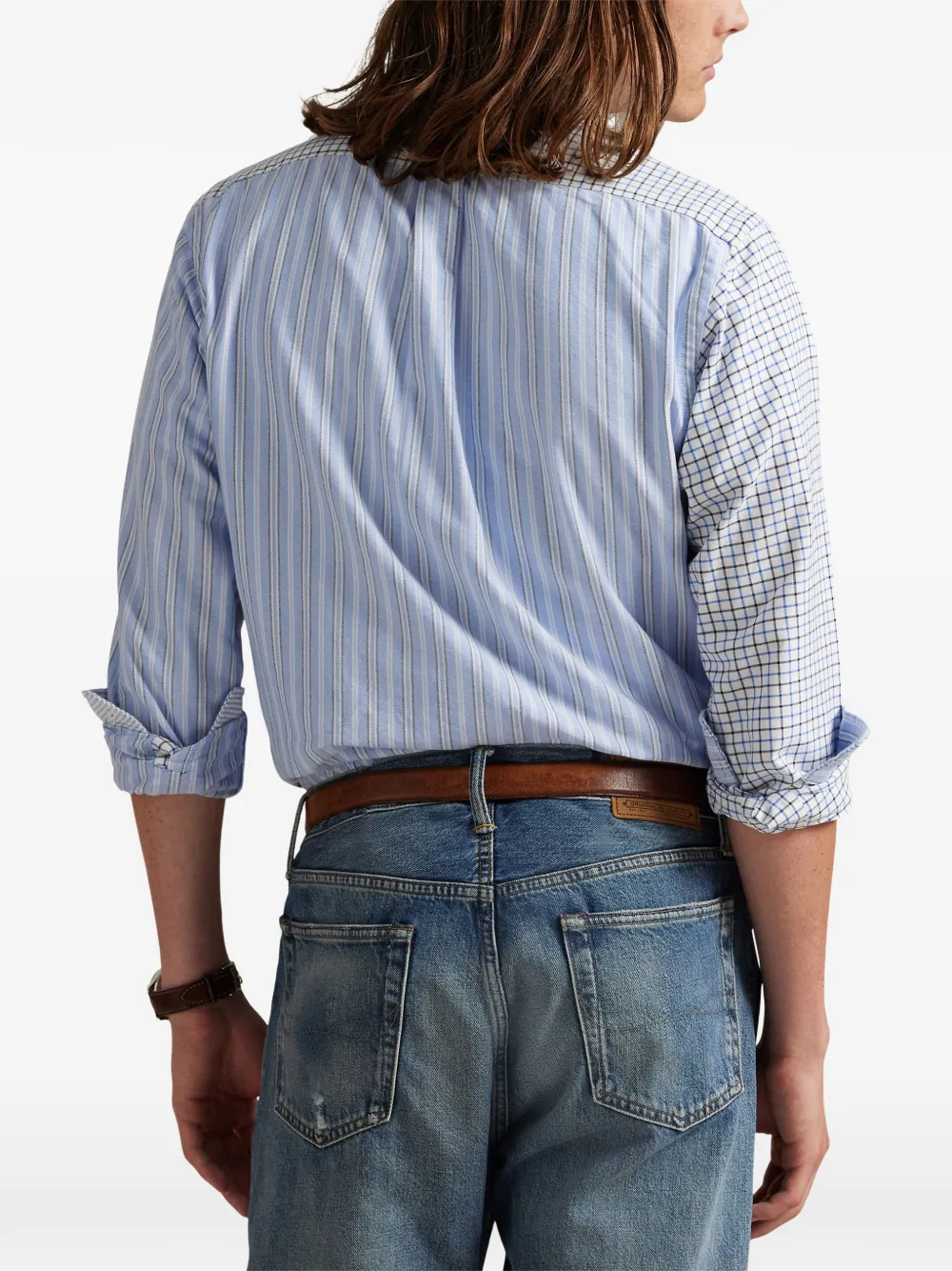 Polo Ralph Lauren Funshirt overhemd met patchwork Blauw