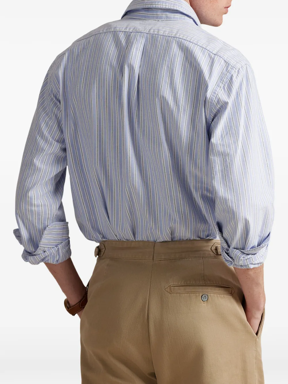 Polo Ralph Lauren Gestreept Oxford overhemd Blauw