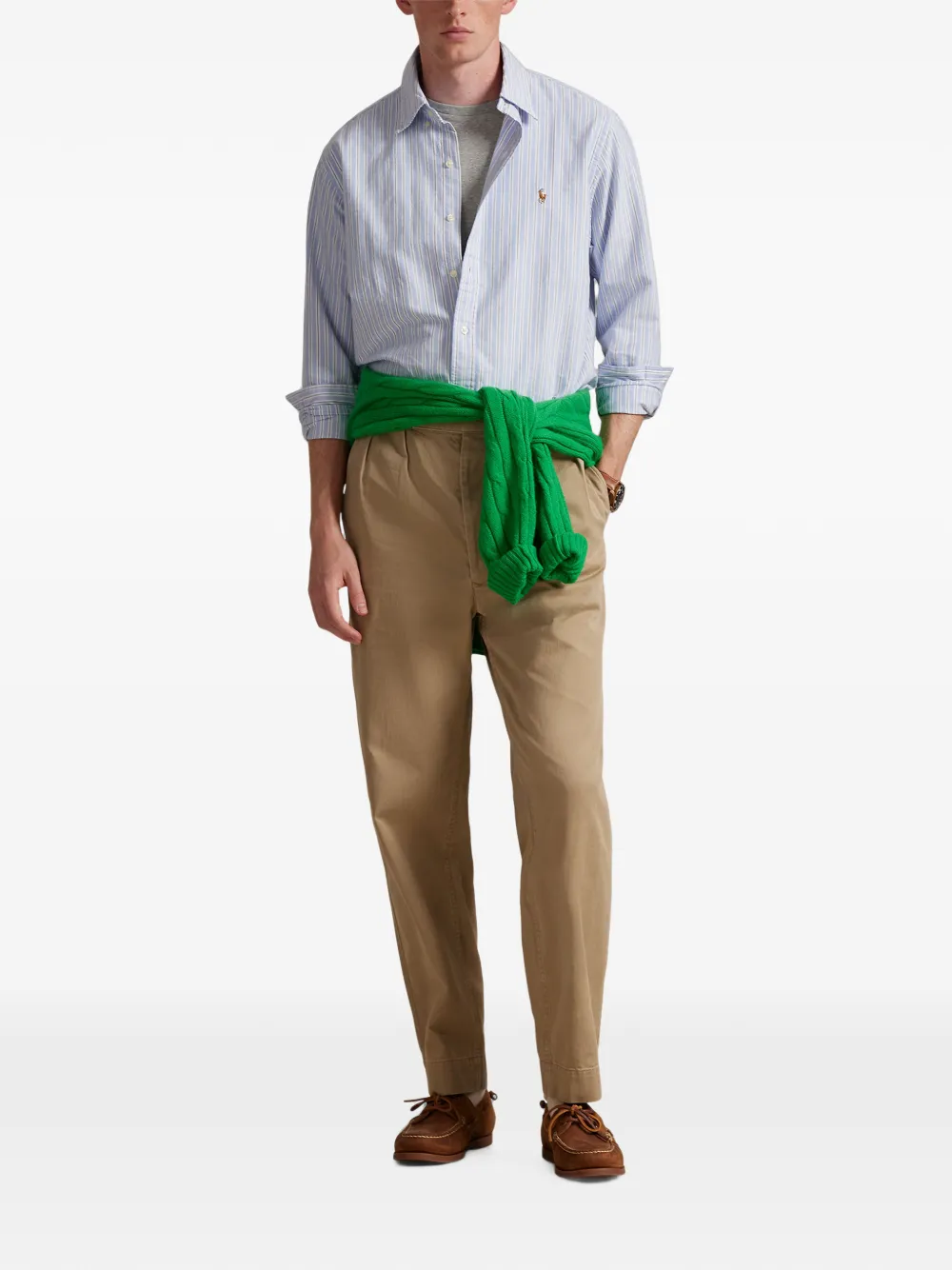 Polo Ralph Lauren Gestreept Oxford overhemd Blauw