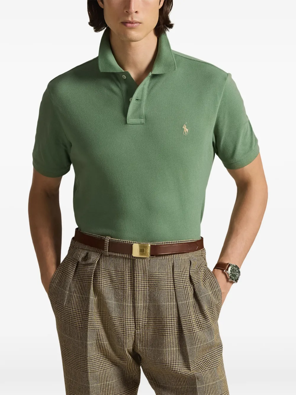 Polo Ralph Lauren Katoenen poloshirt met geborduurd logo Groen