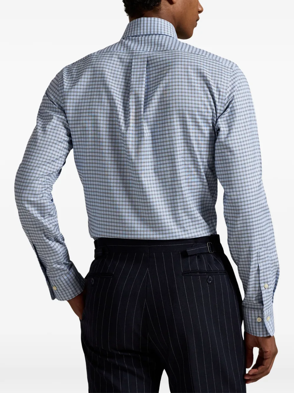 Polo Ralph Lauren check-print button-down shirt Blauw