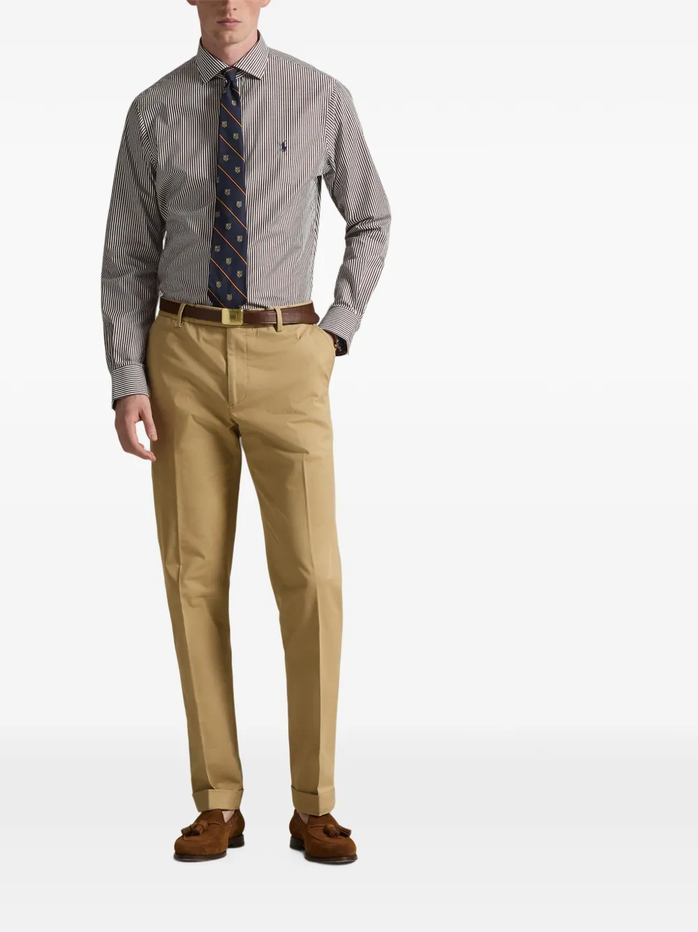 Polo Ralph Lauren vertical-stripe pattern shirt Bruin