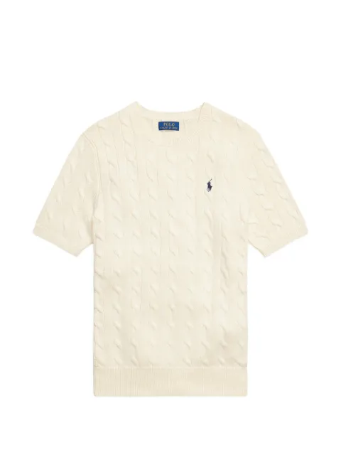 Polo Ralph Lauren cable-knit short-sleeve T-shirt