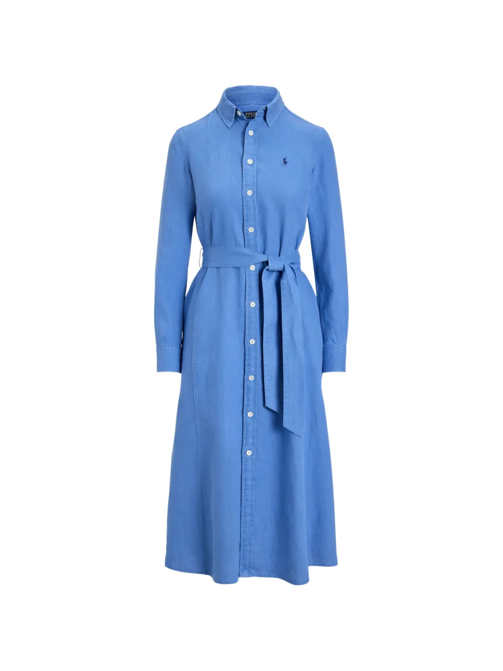 Polo Ralph Lauren belted linen shirtdress - Blu