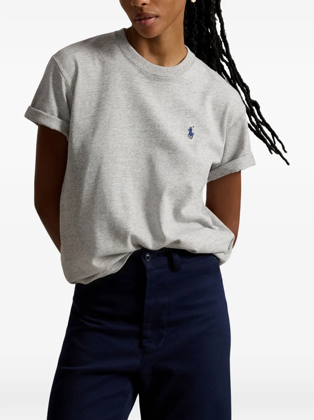 Polo Ralph Lauren T-shirt met geborduurd logo Grijs