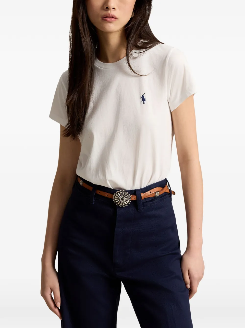 Polo Ralph Lauren Katoenen T-shirt met geborduurd logo Wit