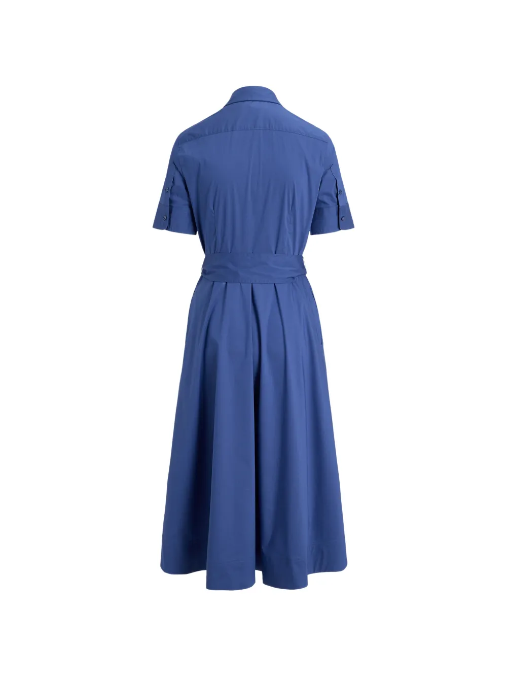 Lauren Ralph Lauren Button-down midi-jurk met ceintuur Blauw