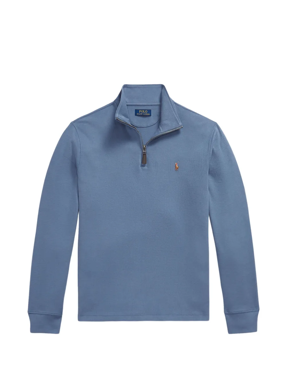 Polo Ralph Lauren quarter-zip embroidered-logo sweater - Blu