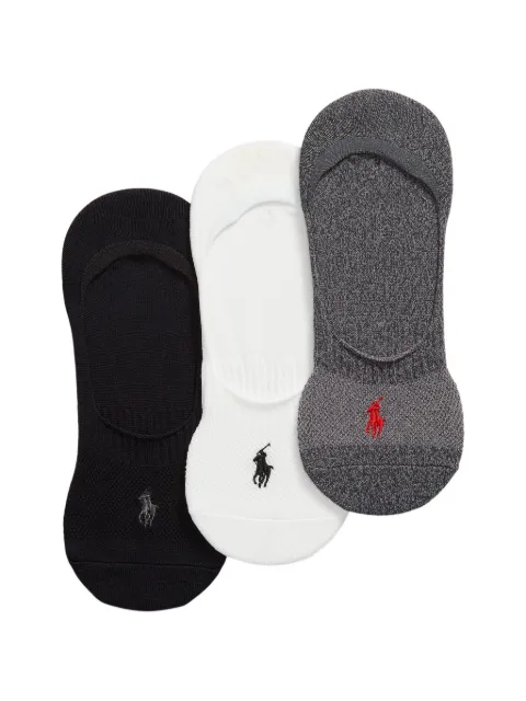 Polo Ralph Lauren logo-embroidered invisible socks (set of three)