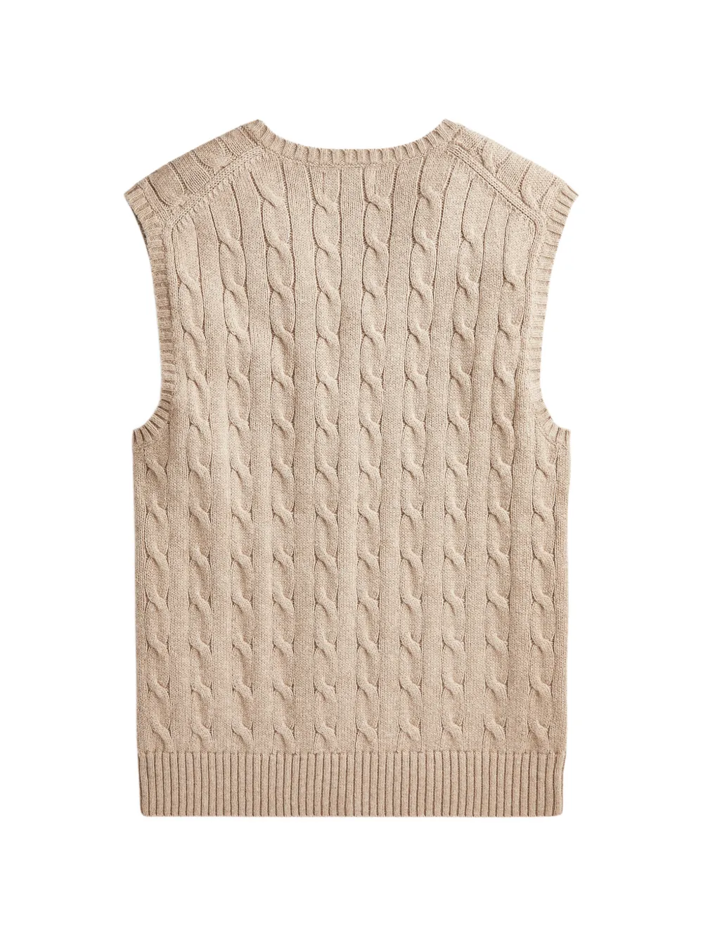 Polo Ralph Lauren cable-knit V-neck sweater vest Beige