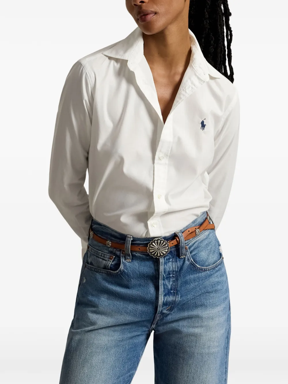 Polo Ralph Lauren Overhemd met geborduurd logo Wit