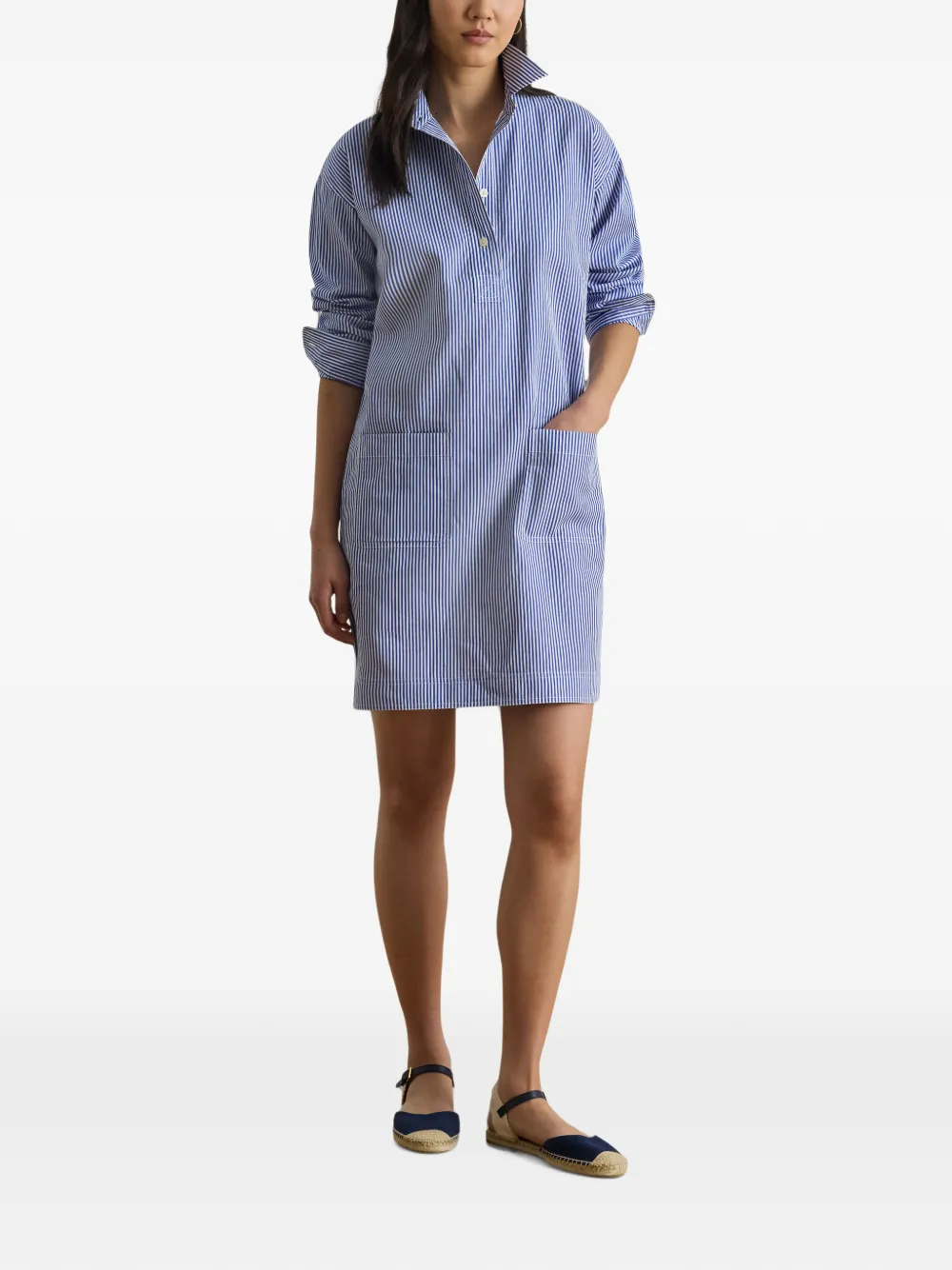 Lauren Ralph Lauren Gestreepte jurk Blauw