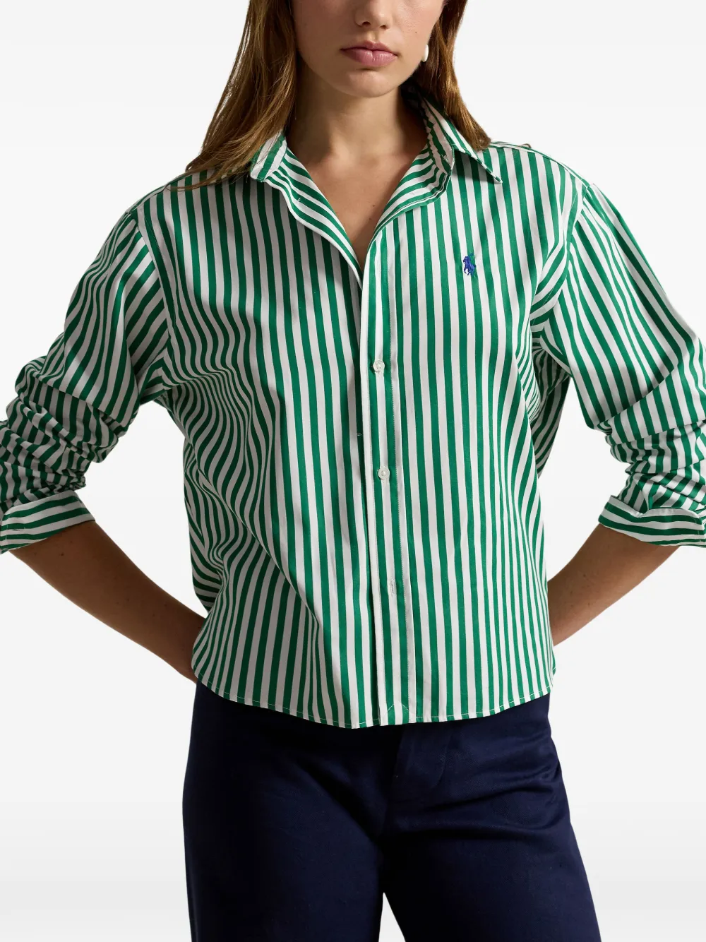 Polo Ralph Lauren Gestreept katoenen blouse Groen