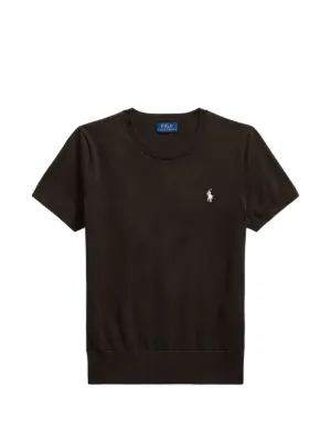 Polo Ralph Lauren cable-knit short-sleeve T-shirt | Blue | FARFETCH