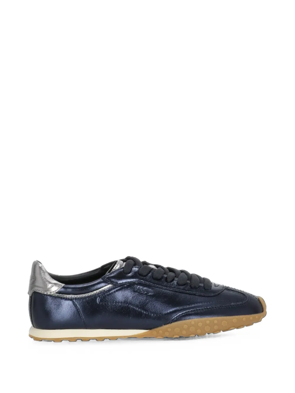 Hoff metallic-effect leather sneakers
